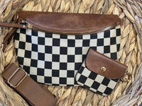 Checkmate Bum Bags: Brown