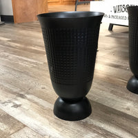 Textured Black Metal Vase