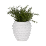 Ceramic Raised Textured Woven Knot Planter - White, 9 in.