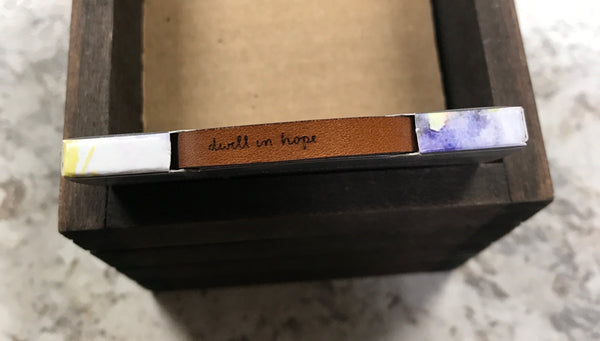 Brown "dwell in hope" Bracelet