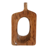 Decorative Vase - Natural Solid Wood Cut-Out Center, 14 in.