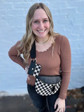 Checkmate Bum Bags: Brown
