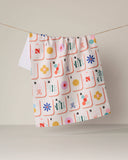 Tile Toss Tea Towel - Mahjong