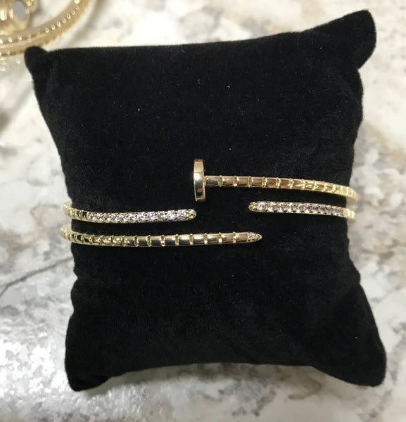 Gold Nail Bracelet