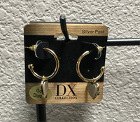 Gold Hoops With Hearts