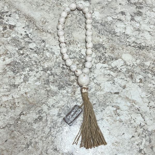 Mini Rosary Beads with Tassel and Tag