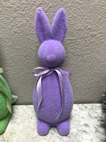 16" Plastic Standing Purple Easter Bunny