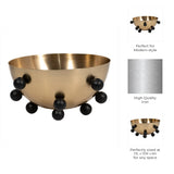 Decorative Bowl - Gold Metal Bubble with Ball Feet, 13 in.