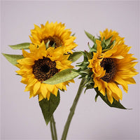 27.5"-Lux Collection-Moisturized Real Touch Sunflower Stem: Fresh Yellow