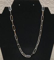 Silver Paper Clip Necklace