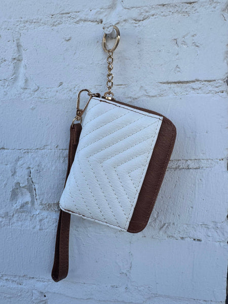 The Emily Wallet: Brown + White
