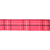Wired Ribbon | Hot Pink/Spring Plaid | 10 Yard Roll: 1 1/2"