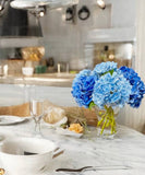 12.5"Real Touch lifelike Hydrangea-6”bloom: Royal Blue