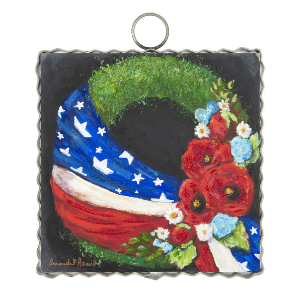 RT Mini Flag Wrapped Wreath Print