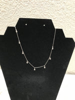 Silver Necklace with C.Z