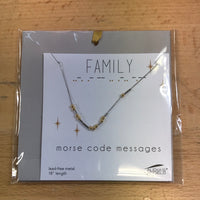 Morse Code necklace Family