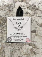 5 Heart Silver Necklace