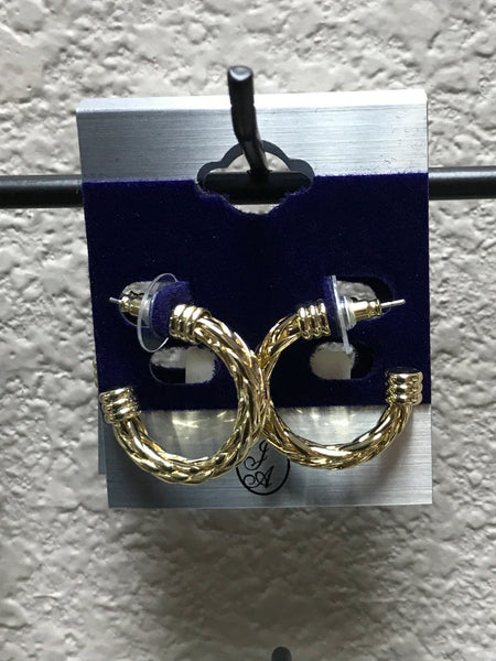 Gold Twist Hoops