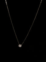 Silver Necklace with Full C.Z Circle