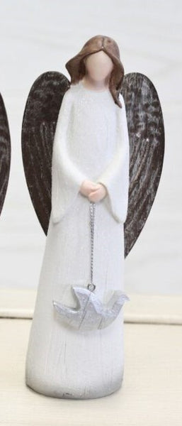 8" Angel Holding Dove