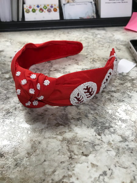 Baseball Headband Red