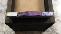 Purple Patterned "you are my sunshine" Bracelet
