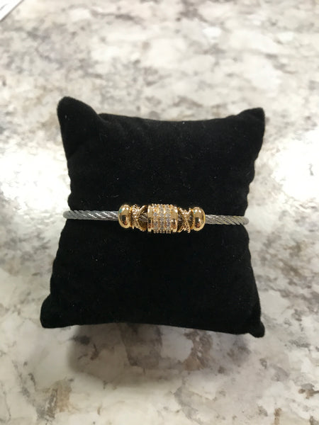 Mix Metal Bracelet with Twist