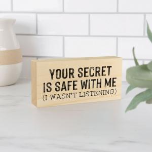 Your Secret wood block Decor