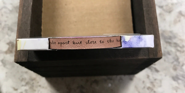 Rose Gold "miles apart but close to the heart" Bracelet