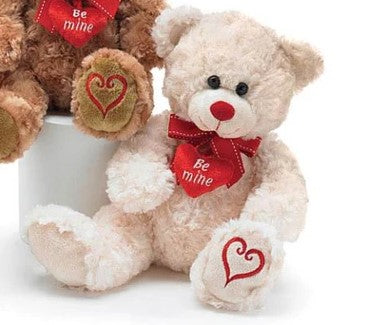 10" Plush Cream Be Mine Bear