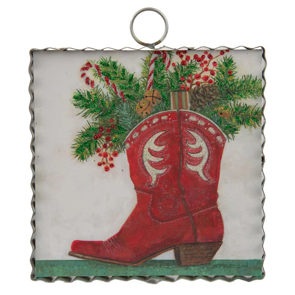 RT Mini Retro Cowboy Boot Print