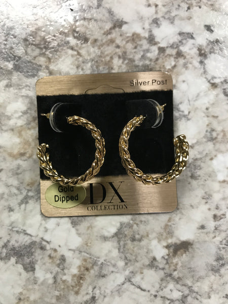 Double Twist Hoop Earrings