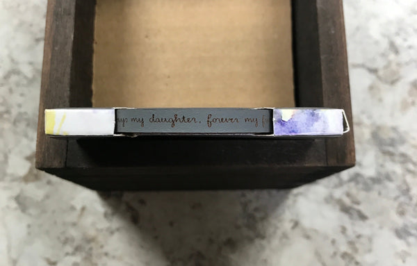 Gray "always my daughter, forever my friend" Bracelet