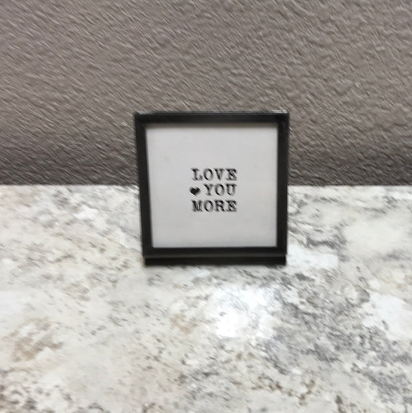3-1/4" Square Metal & Glass Frame (I Belong With You)