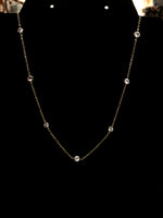 Gold Necklace with Circle C.Z
