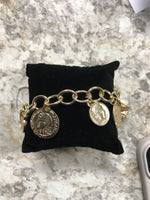Gold Coin Charm Bracelet