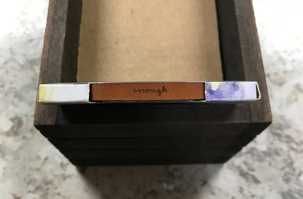 Brown "enough" Bracelet