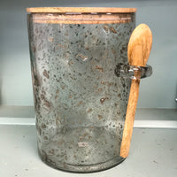 Glass Canister 10” with wood spoon