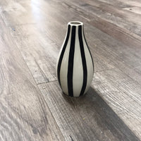 Black and cream small vase