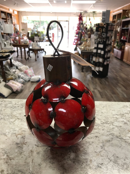 SM Red Christmas Metal Ornament
