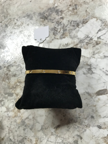 Gold Bangle with C.Z