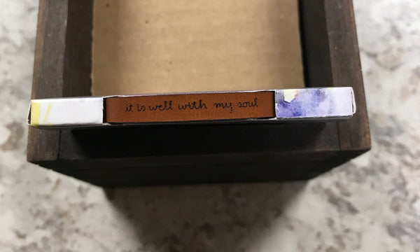 Brown "it is well with my soul" Bracelet