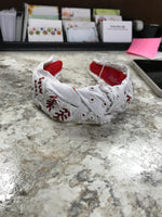 Baseball Headband White