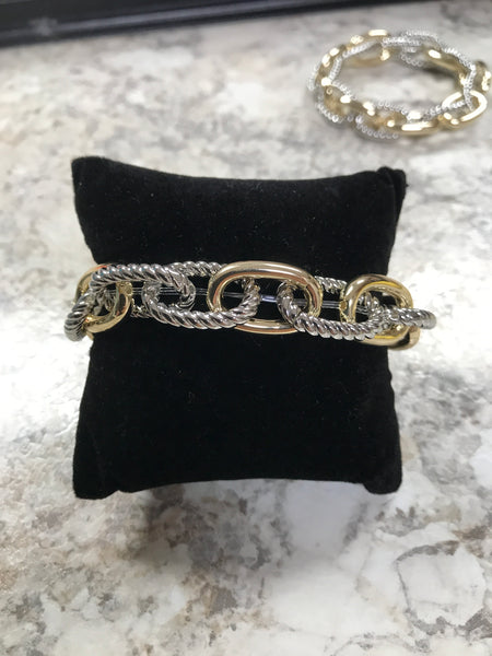 Silver Gold Chain Bracelet