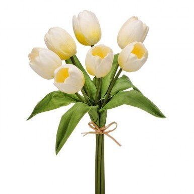 Foam Tulip Bundle White/Yellow