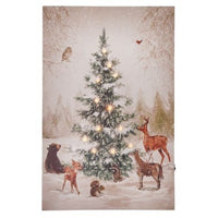 16"X24" LED BTY/TMR ANIMALS BY TREE PRINT