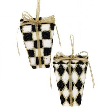 5" HARLEQUIN PACKAGE ORNAMENT (CHECKERS)