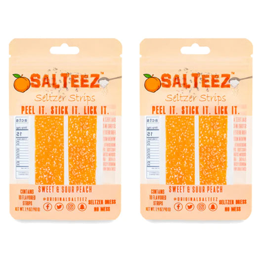 Salteez Beer Salt Strips - Sweet & Sour Peach