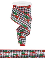 Christmas Truck Checkered Ribbon