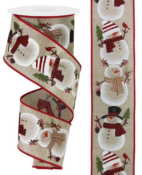 Chubby Snowman Ribbon